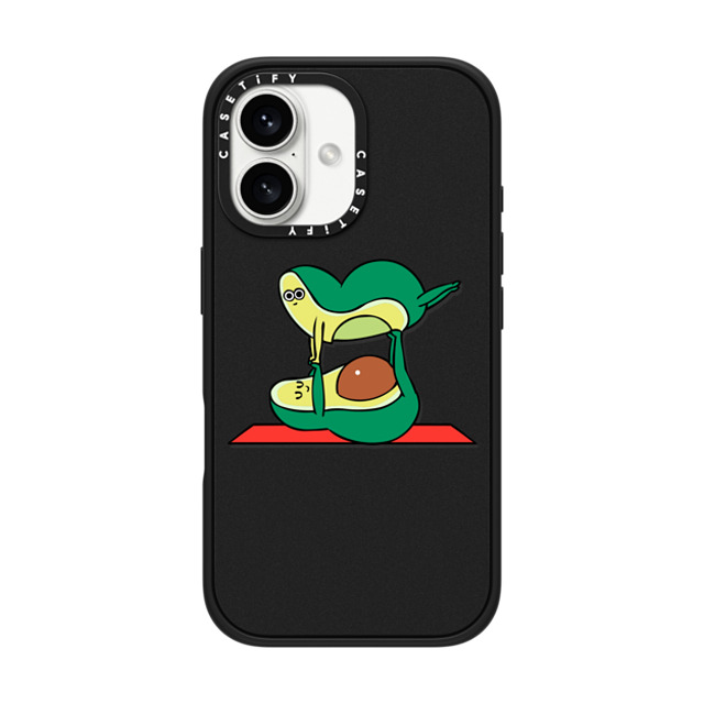 Huebucket x CASETiFY iPhone 16 ケース マットブラック インパクトケース MagSafe対応 Acroyoga Avocado Mother's Day Huebucket x CASETiFY iPhone 16 ケース マットブラック インパクトケース MagSafe対応 Acroyoga Avocado Mother's Day