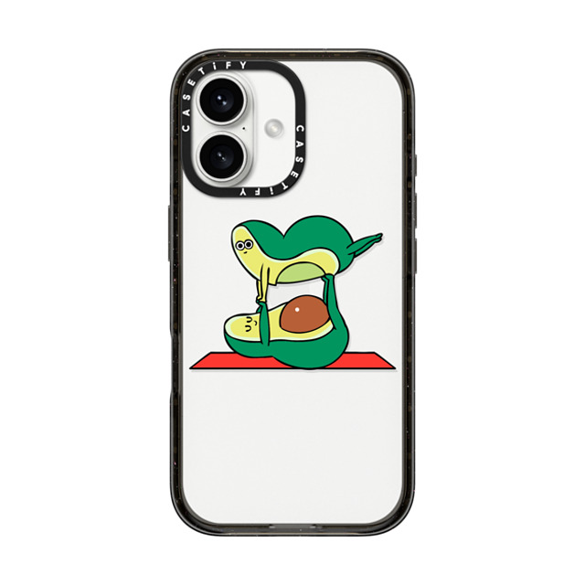 Huebucket x CASETiFY iPhone 16 Case ブラック インパクトケース Acroyoga Avocado Mother's Day Huebucket x CASETiFY iPhone 16 Case ブラック インパクトケース Acroyoga Avocado Mother's Day