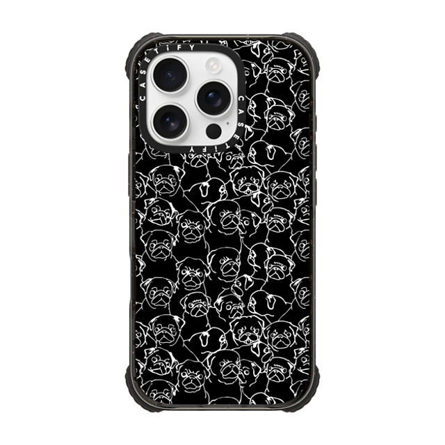Huebucket x CASETiFY iPhone 16 Pro ケース ブラック ウルトラ インパクトケース MagSafe 対応 Oh Black Pugs Father's Day Huebucket x CASETiFY iPhone 16 Pro ケース ブラック ウルトラ インパクトケース MagSafe 対応 Oh Black Pugs Father's Day