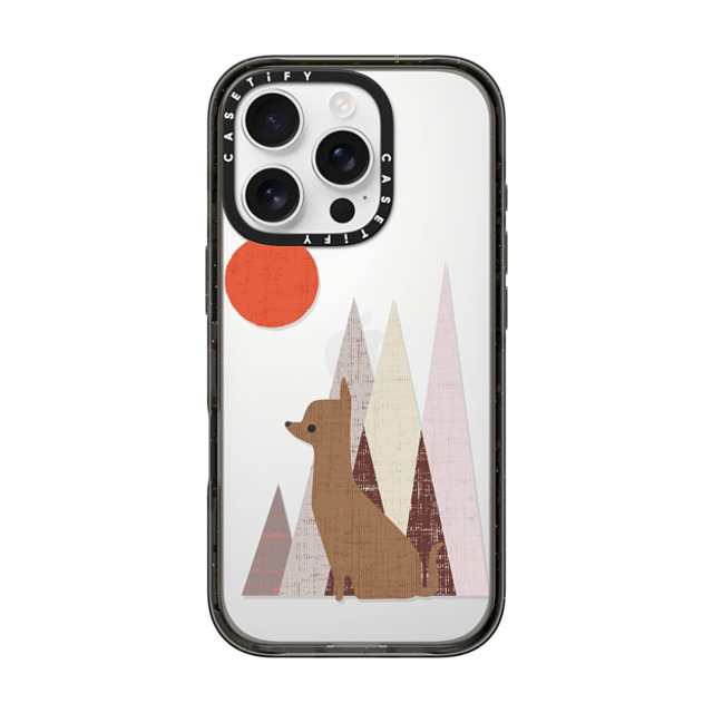 Huebucket x CASETiFY iPhone 16 Pro ケース ブラック インパクトケース Waiting for you Chihuahua Back to School Huebucket x CASETiFY iPhone 16 Pro ケース ブラック インパクトケース Waiting for you Chihuahua Back to School