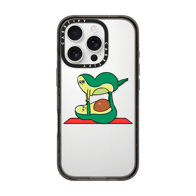 Huebucket x CASETiFY iPhone 16 Pro Case ブラック インパクトケース Acroyoga Avocado Mother's Day Huebucket x CASETiFY iPhone 16 Pro Case ブラック インパクトケース Acroyoga Avocado Mother's Day