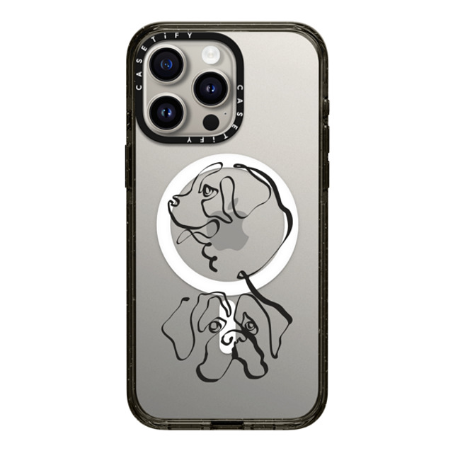 Huebucket x CASETiFY iPhone 15 Pro Max Case Dog,Animal Black Impact Case MagSafe Compatible Abstract line St. Bernard Mother's Day Huebucket x CASETiFY iPhone 15 Pro Max Case Dog,Animal Black Impact Case MagSafe Compatible Abstract line St. Bernard Mother's Day