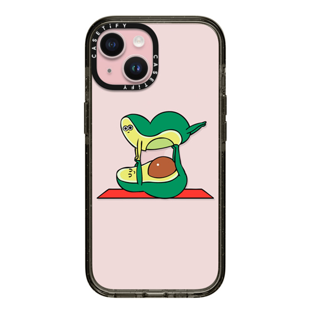 Huebucket x CASETiFY iPhone 15 Case ブラック インパクトケース Acroyoga Avocado Mother's Day Huebucket x CASETiFY iPhone 15 Case ブラック インパクトケース Acroyoga Avocado Mother's Day