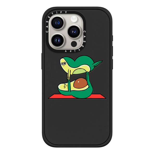 Huebucket x CASETiFY iPhone 15 Pro Case マットブラック インパクトケース MagSafe対応 Acroyoga Avocado Mother's Day Huebucket x CASETiFY iPhone 15 Pro Case マットブラック インパクトケース MagSafe対応 Acroyoga Avocado Mother's Day
