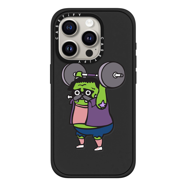 Huebucket x CASETiFY iPhone 15 Pro ケース Dog,Sport マットブラック インパクトケース MagSafe対応 The snatch weightlifting Pug Frank Back to School Huebucket x CASETiFY iPhone 15 Pro ケース Dog,Sport マットブラック インパクトケース MagSafe対応 The snatch weightlifting Pug Frank Back to School