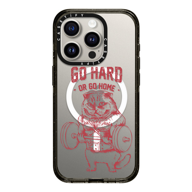 Huebucket x CASETiFY iPhone 15 Pro Case Cat,Animal Black Impact Case MagSafe Compatible Go Hard or Go Home Scottish Fold Back to School Huebucket x CASETiFY iPhone 15 Pro Case Cat,Animal Black Impact Case MagSafe Compatible Go Hard or Go Home Scottish Fold Back to School