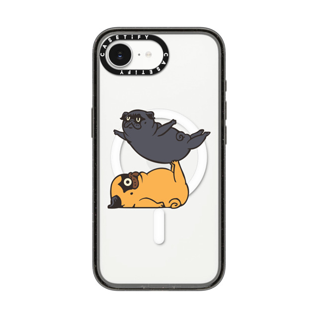 Huebucket x CASETiFY iPhone 16e Case Black Impact Case MagSafe Compatible Acroyoga Pugs Back to School Huebucket x CASETiFY iPhone 16e Case Black Impact Case MagSafe Compatible Acroyoga Pugs Back to School