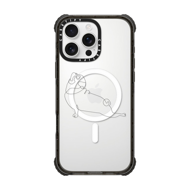 Huebucket x CASETiFY iPhone 16 Pro Max Case Black ウルトラ インパクトケース MagSafe 対応 One Line Pug Upward Facing Dog Mother's Day Huebucket x CASETiFY iPhone 16 Pro Max Case Black ウルトラ インパクトケース MagSafe 対応 One Line Pug Upward Facing Dog Mother's Day