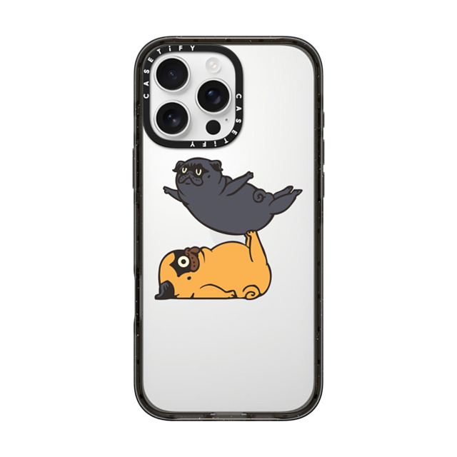Huebucket x CASETiFY iPhone 16 Pro Max ケース ブラック インパクトケース Acroyoga Pugs Back to School Huebucket x CASETiFY iPhone 16 Pro Max ケース ブラック インパクトケース Acroyoga Pugs Back to School
