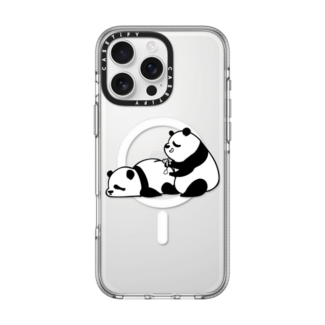 Huebucket x CASETiFY iPhone 16 Pro Max Case クリア クリア ケース MagSafe対応 Love Hurts Panda Mother's Day Huebucket x CASETiFY iPhone 16 Pro Max Case クリア クリア ケース MagSafe対応 Love Hurts Panda Mother's Day