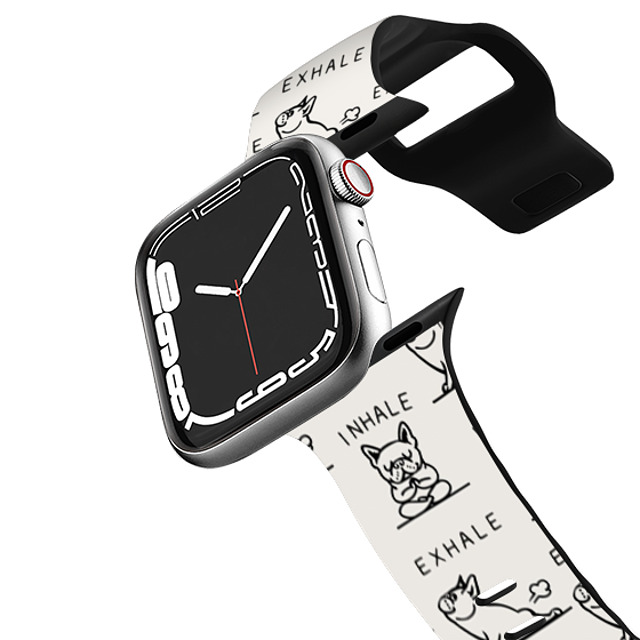 Huebucket x CASETiFY Apple Watch Band Series 7-9 (45mm) Dog,Cartoon ブラック インパクト バンド Inhale Exhale French Bulldog Mother's Day Huebucket x CASETiFY Apple Watch Band Series 7-9 (45mm) Dog,Cartoon ブラック インパクト バンド Inhale Exhale French Bulldog Mother's Day