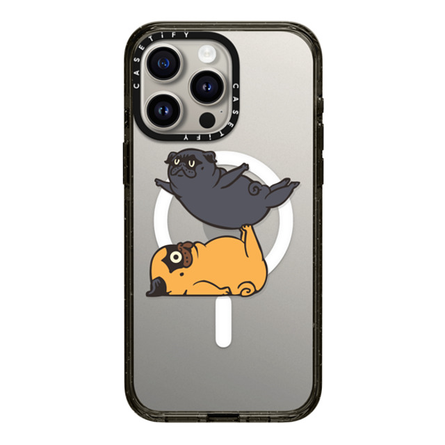 Huebucket x CASETiFY iPhone 15 Pro Max Case Black Impact Case MagSafe Compatible Acroyoga Pugs Back to School Huebucket x CASETiFY iPhone 15 Pro Max Case Black Impact Case MagSafe Compatible Acroyoga Pugs Back to School