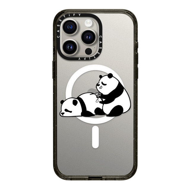 Huebucket x CASETiFY iPhone 15 Pro Max Case Black インパクトケース MagSafe対応 Love Hurts Panda Mother's Day Huebucket x CASETiFY iPhone 15 Pro Max Case Black インパクトケース MagSafe対応 Love Hurts Panda Mother's Day
