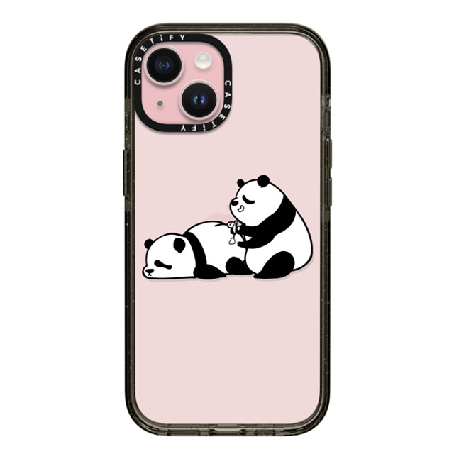 Huebucket x CASETiFY iPhone 15 Case Black Impact Case Love Hurts Panda Mother's Day Huebucket x CASETiFY iPhone 15 Case Black Impact Case Love Hurts Panda Mother's Day