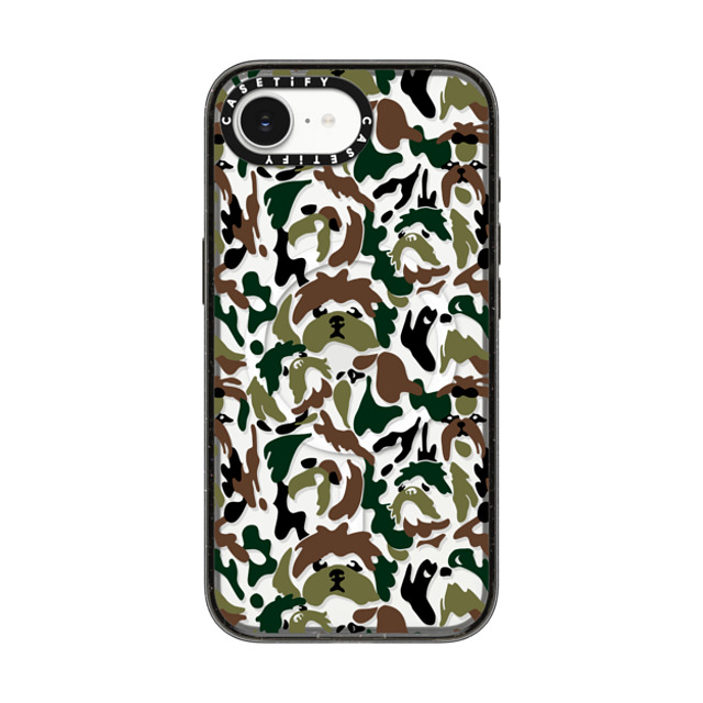 Huebucket x CASETiFY iPhone 16e ケース ブラック インパクトケース MagSafe対応 Shih Tzu Camouflage Father's Day Huebucket x CASETiFY iPhone 16e ケース ブラック インパクトケース MagSafe対応 Shih Tzu Camouflage Father's Day