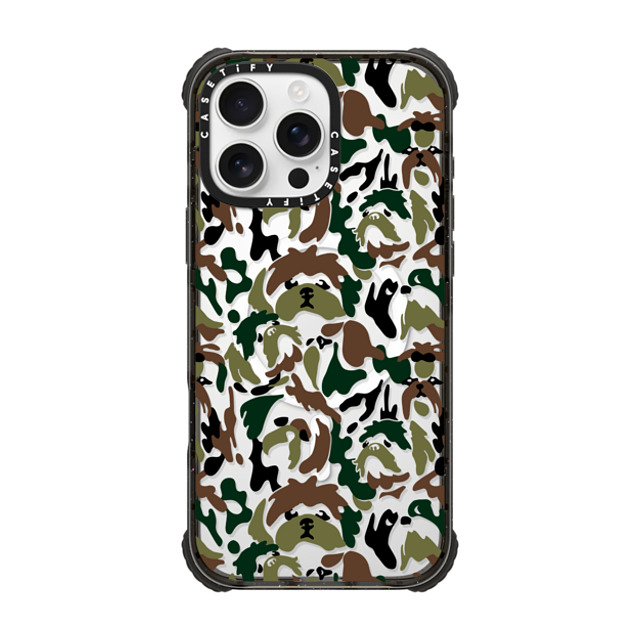 Huebucket x CASETiFY iPhone 16 Pro Max ケース ブラック ウルトラ インパクトケース MagSafe 対応 Shih Tzu Camouflage Father's Day Huebucket x CASETiFY iPhone 16 Pro Max ケース ブラック ウルトラ インパクトケース MagSafe 対応 Shih Tzu Camouflage Father's Day