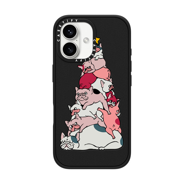 Huebucket x CASETiFY iPhone 16 Case Matte Black Impact Case MagSafe Compatible Christmas Tree French Bulldog Father's Day Huebucket x CASETiFY iPhone 16 Case Matte Black Impact Case MagSafe Compatible Christmas Tree French Bulldog Father's Day