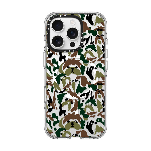 Huebucket x CASETiFY iPhone 16 Pro ケース クリア クリア ケース MagSafe対応 Shih Tzu Camouflage Father's Day Huebucket x CASETiFY iPhone 16 Pro ケース クリア クリア ケース MagSafe対応 Shih Tzu Camouflage Father's Day