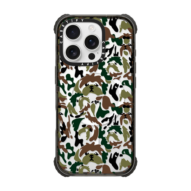 Huebucket x CASETiFY iPhone 16 Pro ケース ブラック ウルトラ インパクトケース MagSafe 対応 Shih Tzu Camouflage Father's Day Huebucket x CASETiFY iPhone 16 Pro ケース ブラック ウルトラ インパクトケース MagSafe 対応 Shih Tzu Camouflage Father's Day