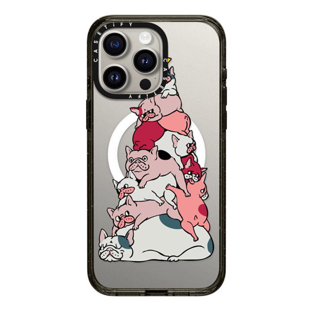 Huebucket x CASETiFY iPhone 15 Pro Max ケース ブラック インパクトケース MagSafe対応 Christmas Tree French Bulldog Father's Day Huebucket x CASETiFY iPhone 15 Pro Max ケース ブラック インパクトケース MagSafe対応 Christmas Tree French Bulldog Father's Day