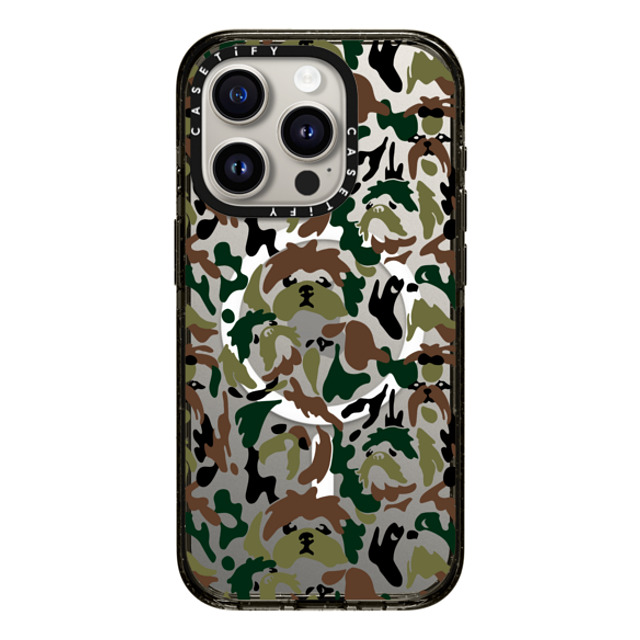 Huebucket x CASETiFY iPhone 15 Pro Case Black インパクトケース MagSafe対応 Shih Tzu Camouflage Father's Day Huebucket x CASETiFY iPhone 15 Pro Case Black インパクトケース MagSafe対応 Shih Tzu Camouflage Father's Day
