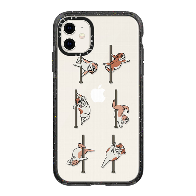 Huebucket x CASETiFY iPhone 11 Case Black Impact Case English Bulldog Pole Dancing Club_ Huebucket x CASETiFY iPhone 11 Case Black Impact Case English Bulldog Pole Dancing Club_