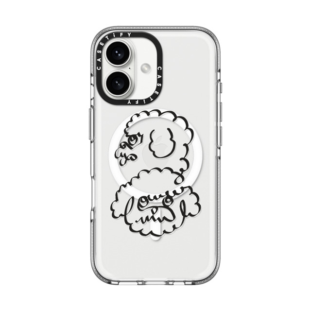 Huebucket x CASETiFY iPhone 16 Case Dog,Animal クリア クリア ケース MagSafe対応 Abstract line Poodle Father's Day Huebucket x CASETiFY iPhone 16 Case Dog,Animal クリア クリア ケース MagSafe対応 Abstract line Poodle Father's Day