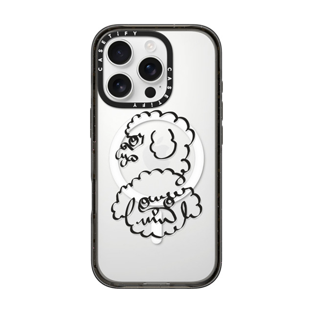 Huebucket x CASETiFY iPhone 16 Pro Case Dog,Animal Black Impact Case MagSafe Compatible Abstract line Poodle Father's Day Huebucket x CASETiFY iPhone 16 Pro Case Dog,Animal Black Impact Case MagSafe Compatible Abstract line Poodle Father's Day