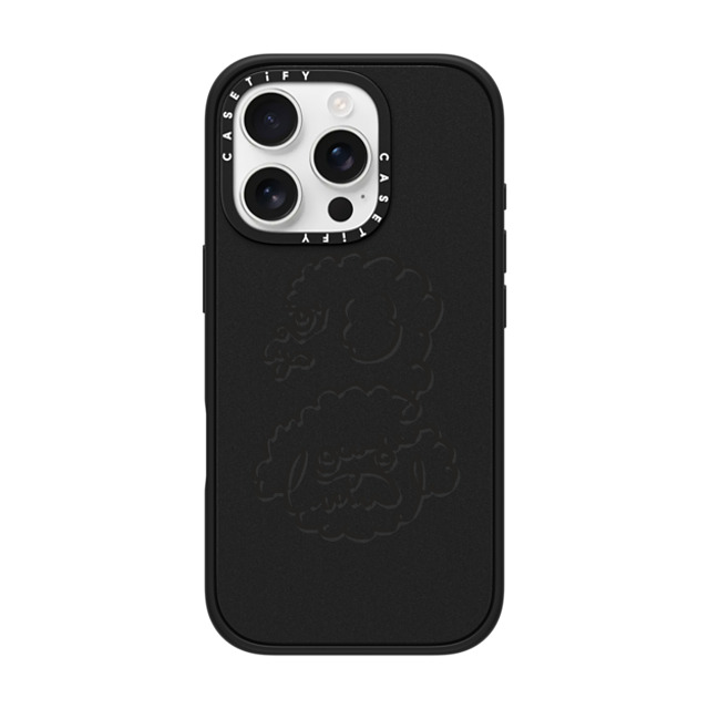 Huebucket x CASETiFY iPhone 16 Pro Case Dog,Animal Matte Black Impact Case MagSafe Compatible Abstract line Poodle Father's Day Huebucket x CASETiFY iPhone 16 Pro Case Dog,Animal Matte Black Impact Case MagSafe Compatible Abstract line Poodle Father's Day