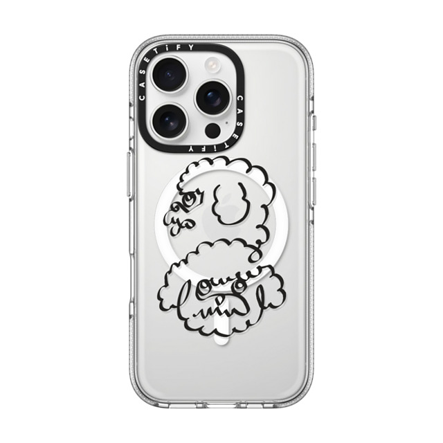 Huebucket x CASETiFY iPhone 16 Pro Case Dog,Animal クリア クリア ケース MagSafe対応 Abstract line Poodle Father's Day Huebucket x CASETiFY iPhone 16 Pro Case Dog,Animal クリア クリア ケース MagSafe対応 Abstract line Poodle Father's Day