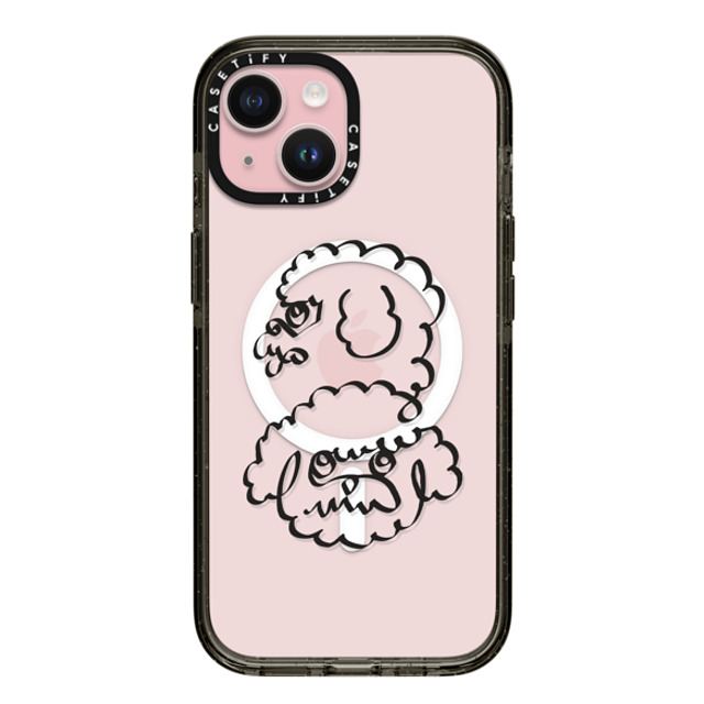 Huebucket x CASETiFY iPhone 15 Case Dog,Animal Black Impact Case MagSafe Compatible Abstract line Poodle Father's Day Huebucket x CASETiFY iPhone 15 Case Dog,Animal Black Impact Case MagSafe Compatible Abstract line Poodle Father's Day