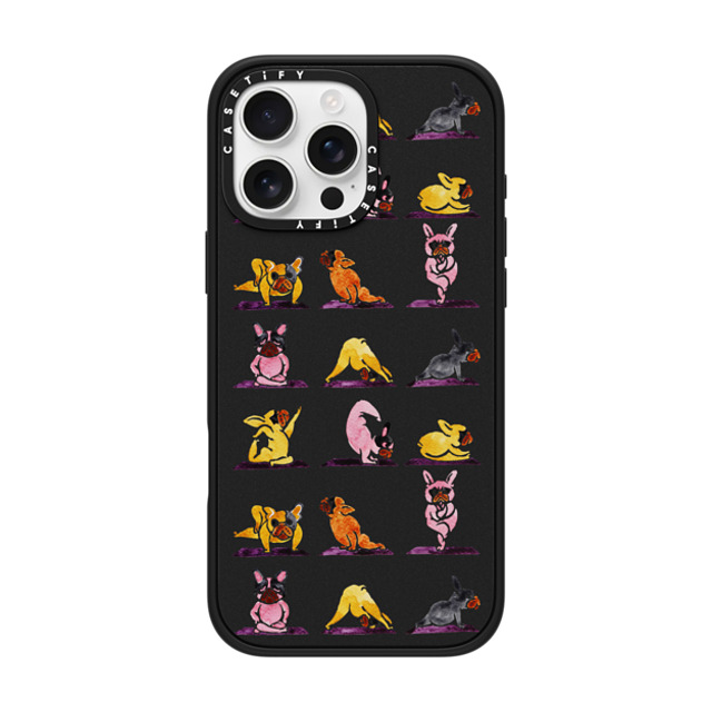 Huebucket x CASETiFY iPhone 16 Pro Max Case Matte Black Impact Case MagSafe Compatible French Bulldog Yoga Watercolor Father's Day Huebucket x CASETiFY iPhone 16 Pro Max Case Matte Black Impact Case MagSafe Compatible French Bulldog Yoga Watercolor Father's Day