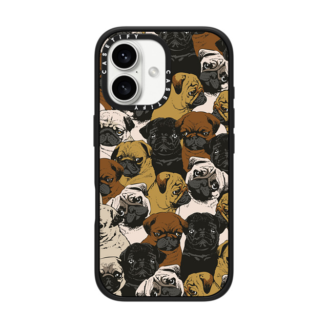 Huebucket x CASETiFY iPhone 16 ケース マットブラック インパクトケース MagSafe対応 Social Pugz Father's Day Huebucket x CASETiFY iPhone 16 ケース マットブラック インパクトケース MagSafe対応 Social Pugz Father's Day