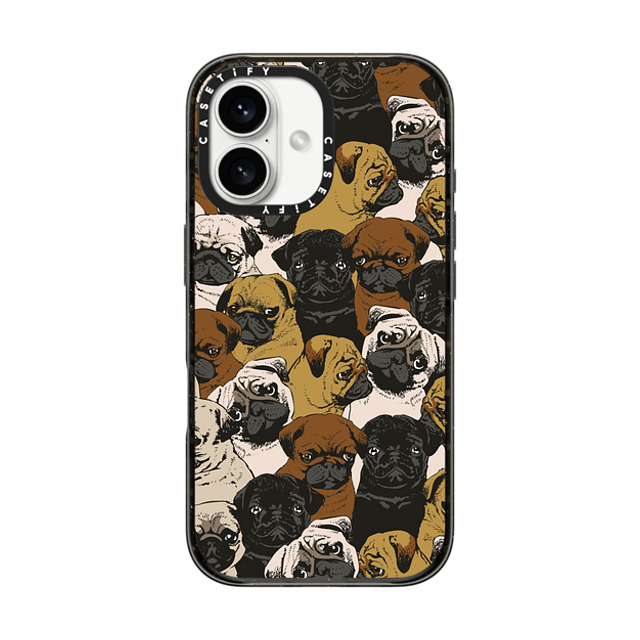Huebucket x CASETiFY iPhone 16 ケース ブラック インパクトケース Social Pugz Father's Day Huebucket x CASETiFY iPhone 16 ケース ブラック インパクトケース Social Pugz Father's Day