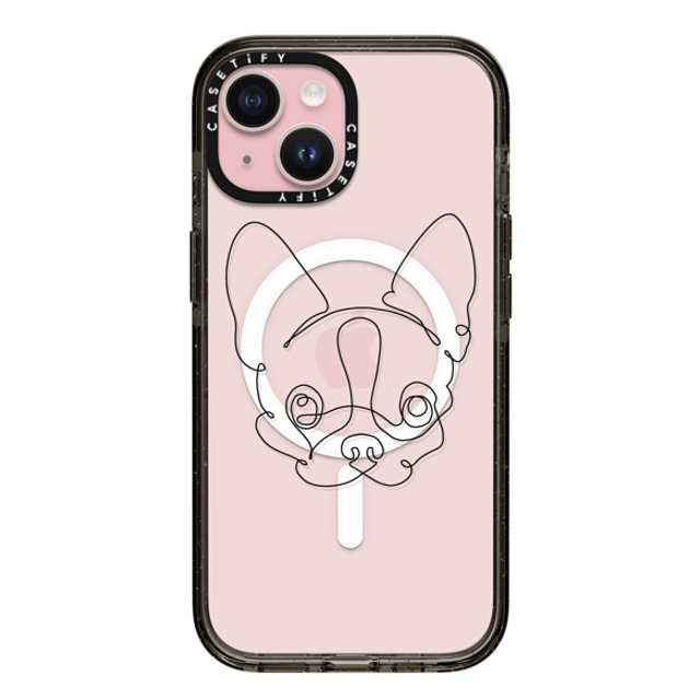 Huebucket x CASETiFY iPhone 15 Case Black Impact Case MagSafe Compatible One Line Chihuahua Mother's Day Huebucket x CASETiFY iPhone 15 Case Black Impact Case MagSafe Compatible One Line Chihuahua Mother's Day