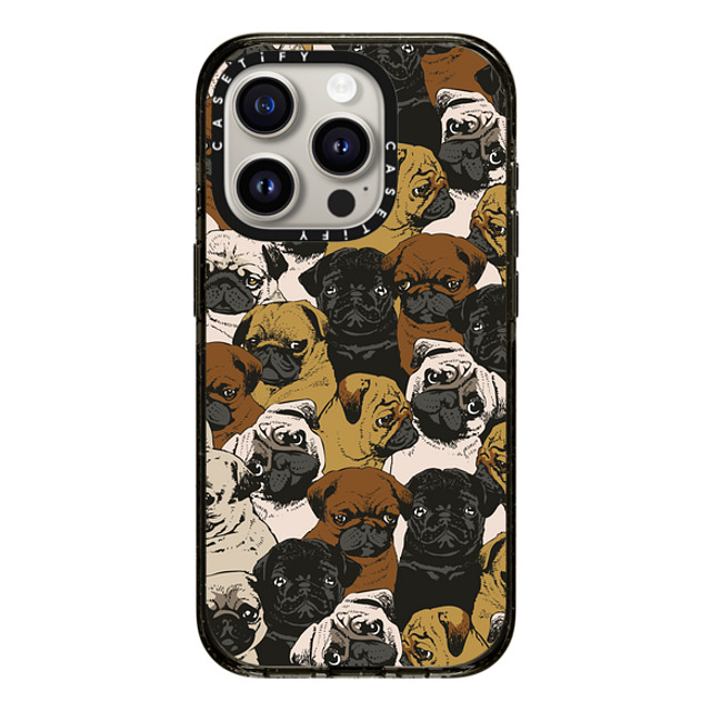Huebucket x CASETiFY iPhone 15 Pro ケース ブラック インパクトケース MagSafe対応 Social Pugz Mother's Day Huebucket x CASETiFY iPhone 15 Pro ケース ブラック インパクトケース MagSafe対応 Social Pugz Mother's Day