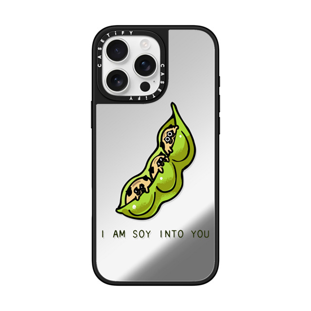 Huebucket x CASETiFY iPhone 16 Pro Max ケース Silver on Black ミラーケース MagSafe対応 I am soy into you Father's Day Huebucket x CASETiFY iPhone 16 Pro Max ケース Silver on Black ミラーケース MagSafe対応 I am soy into you Father's Day