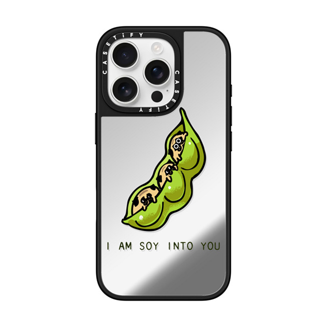 Huebucket x CASETiFY iPhone 16 Pro ケース Silver on Black ミラーケース MagSafe対応 I am soy into you Father's Day Huebucket x CASETiFY iPhone 16 Pro ケース Silver on Black ミラーケース MagSafe対応 I am soy into you Father's Day