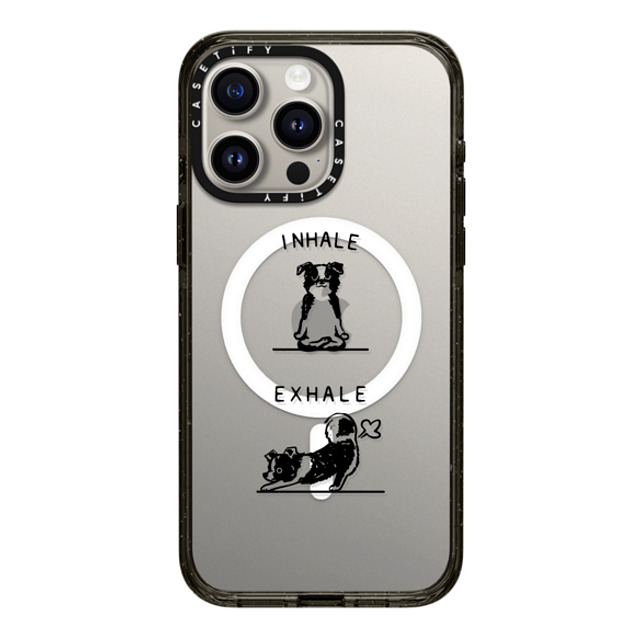 Huebucket x CASETiFY iPhone 15 Pro Max Case Dog,Animal Black Impact Case MagSafe Compatible Inhale Exhale Border Collie Back to School Huebucket x CASETiFY iPhone 15 Pro Max Case Dog,Animal Black Impact Case MagSafe Compatible Inhale Exhale Border Collie Back to School