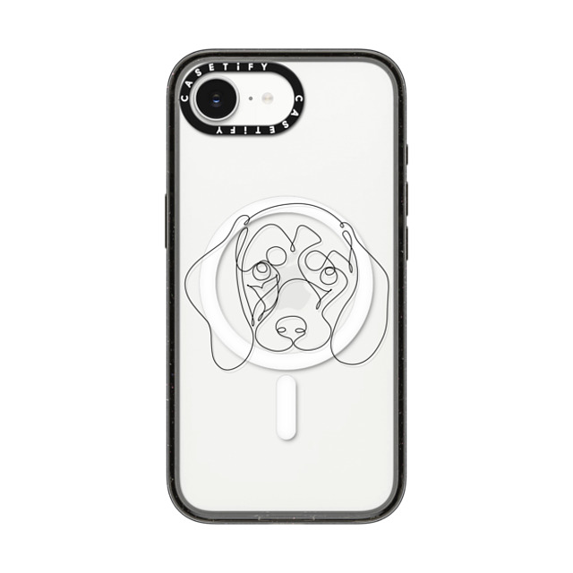 Huebucket x CASETiFY iPhone 16e ケース ブラック インパクトケース MagSafe対応 ONE LINE DACHSHUND Back to School Huebucket x CASETiFY iPhone 16e ケース ブラック インパクトケース MagSafe対応 ONE LINE DACHSHUND Back to School