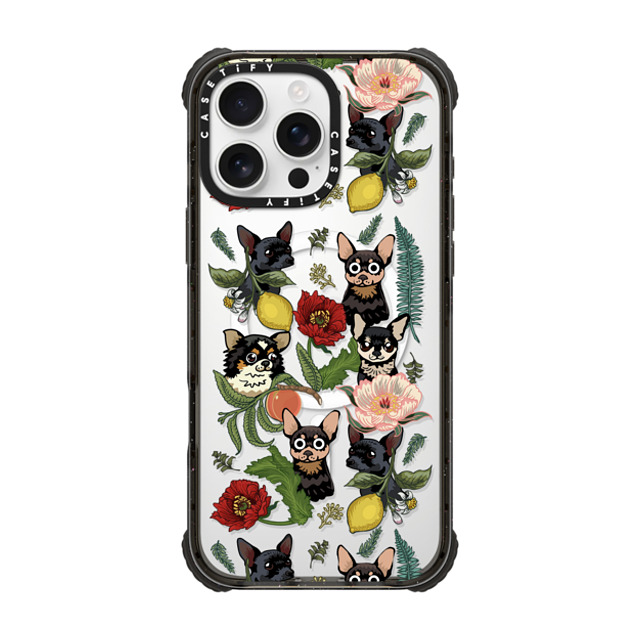 Huebucket x CASETiFY iPhone 16 Pro Max Case Floral,Dog Black ウルトラ インパクトケース MagSafe 対応 Botanical and Black Chihuahua Father's Day Huebucket x CASETiFY iPhone 16 Pro Max Case Floral,Dog Black ウルトラ インパクトケース MagSafe 対応 Botanical and Black Chihuahua Father's Day