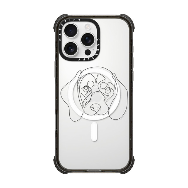 Huebucket x CASETiFY iPhone 16 Pro Max ケース ブラック ウルトラ インパクトケース MagSafe 対応 ONE LINE DACHSHUND Back to School Huebucket x CASETiFY iPhone 16 Pro Max ケース ブラック ウルトラ インパクトケース MagSafe 対応 ONE LINE DACHSHUND Back to School