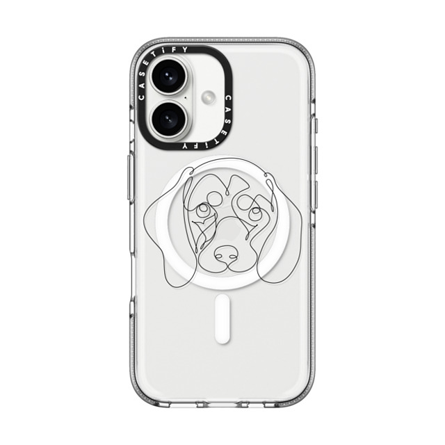 Huebucket x CASETiFY iPhone 16 ケース クリア クリア ケース MagSafe対応 ONE LINE DACHSHUND Back to School Huebucket x CASETiFY iPhone 16 ケース クリア クリア ケース MagSafe対応 ONE LINE DACHSHUND Back to School