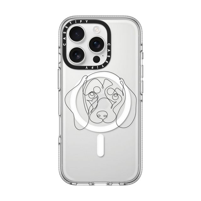 Huebucket x CASETiFY iPhone 16 Pro ケース クリア クリア ケース MagSafe対応 ONE LINE DACHSHUND Back to School Huebucket x CASETiFY iPhone 16 Pro ケース クリア クリア ケース MagSafe対応 ONE LINE DACHSHUND Back to School