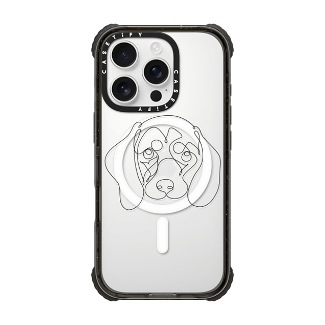 Huebucket x CASETiFY iPhone 16 Pro ケース ブラック ウルトラ インパクトケース MagSafe 対応 ONE LINE DACHSHUND Back to School Huebucket x CASETiFY iPhone 16 Pro ケース ブラック ウルトラ インパクトケース MagSafe 対応 ONE LINE DACHSHUND Back to School