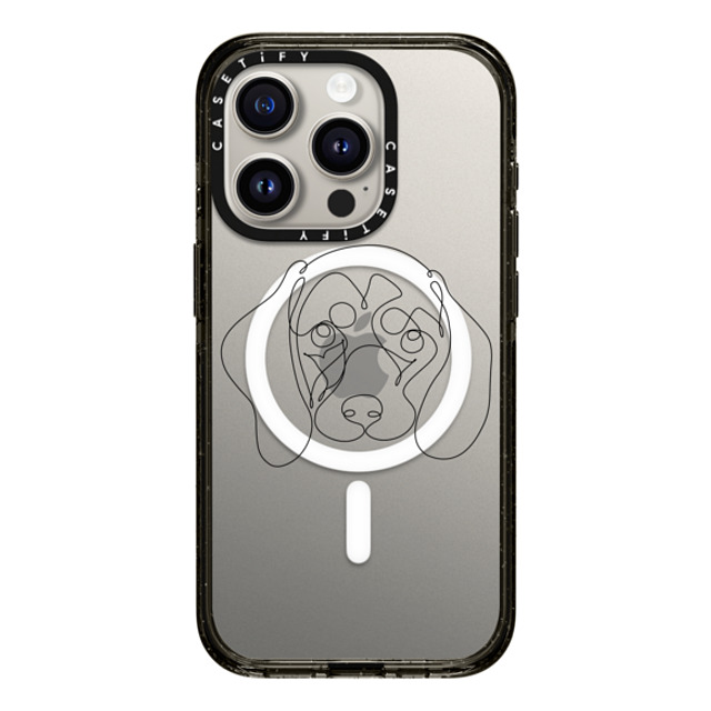 Huebucket x CASETiFY iPhone 15 Pro ケース ブラック インパクトケース MagSafe対応 ONE LINE DACHSHUND Back to School Huebucket x CASETiFY iPhone 15 Pro ケース ブラック インパクトケース MagSafe対応 ONE LINE DACHSHUND Back to School