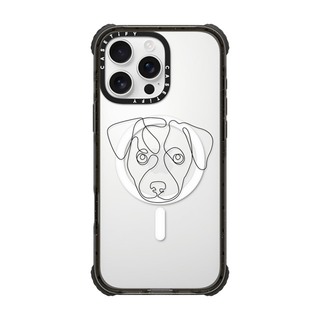 Huebucket x CASETiFY iPhone 16 Pro Max ケース ブラック ウルトラ インパクトケース MagSafe 対応 One Line Jack Russell Terrier Father's Day Huebucket x CASETiFY iPhone 16 Pro Max ケース ブラック ウルトラ インパクトケース MagSafe 対応 One Line Jack Russell Terrier Father's Day