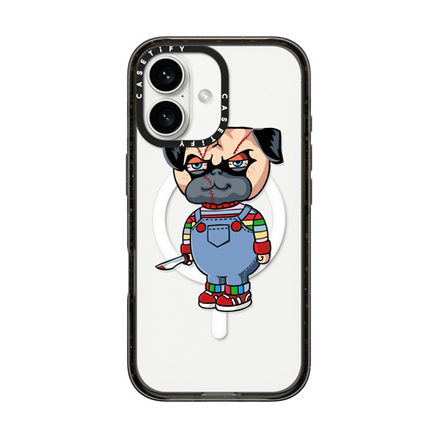 Huebucket x CASETiFY iPhone 16 Case Black Impact Case MagSafe Compatible Pug Good Boy Back to School Huebucket x CASETiFY iPhone 16 Case Black Impact Case MagSafe Compatible Pug Good Boy Back to School