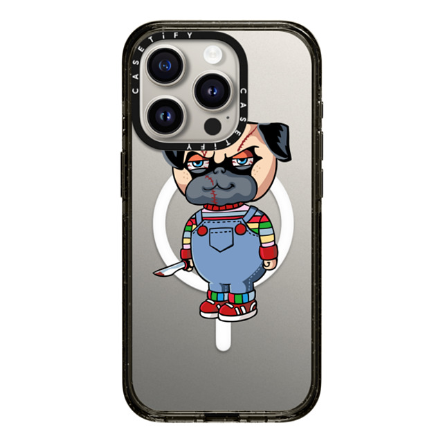 Huebucket x CASETiFY iPhone 15 Pro ケース ブラック インパクトケース MagSafe対応 Pug Good Boy Back to School Huebucket x CASETiFY iPhone 15 Pro ケース ブラック インパクトケース MagSafe対応 Pug Good Boy Back to School