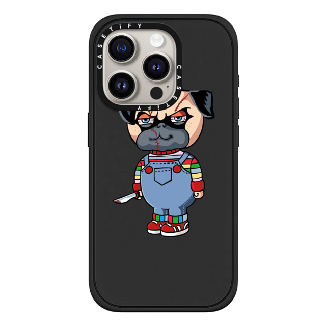 Huebucket x CASETiFY iPhone 15 Pro Case Matte Black Impact Case MagSafe Compatible Pug Good Boy Back to School Huebucket x CASETiFY iPhone 15 Pro Case Matte Black Impact Case MagSafe Compatible Pug Good Boy Back to School